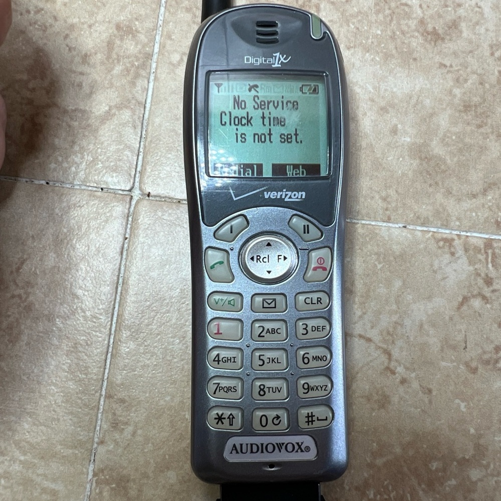Vintage Audiovox Black and Gray Cell Phone